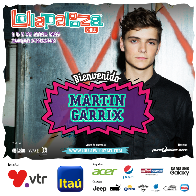 Martin Garrix, nueva confirmación del Lollapalooza Chile 2017