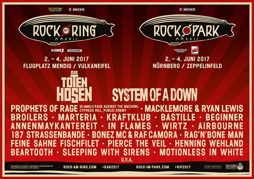Primeros nombres para el Rock am Ring y Rock im Park 2017