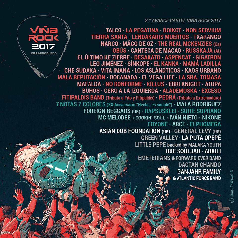 Cartel hasta el momento del Viña Rock 2017