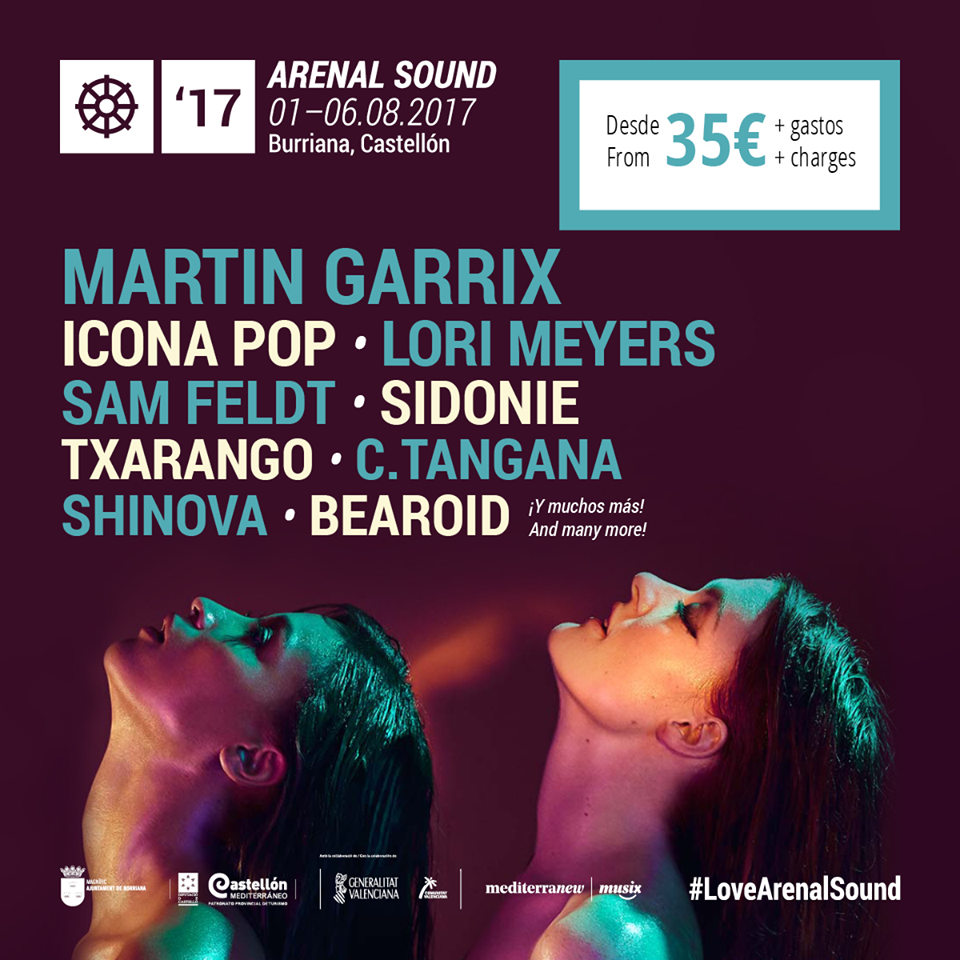 Cartel hasta el momento del Arenal Sound 2017