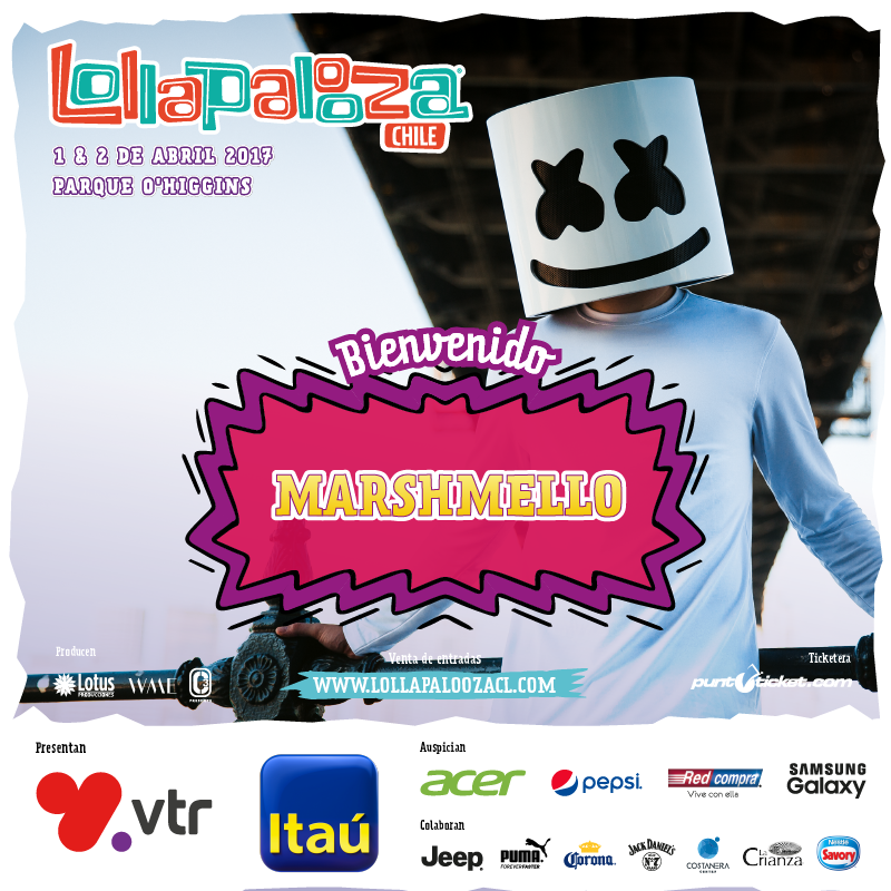 Marshmello, al Lollapalooza Chile 2017