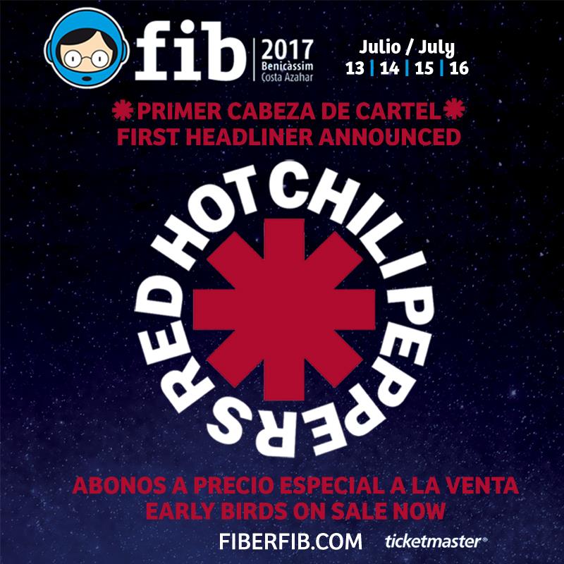 Red Hot Chili Peppers, al FIB 2017