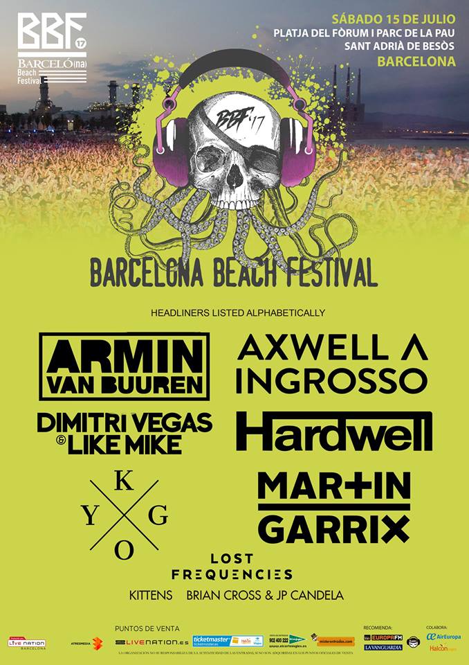 Cartel del Barcelona Beach Festival BBF 2017