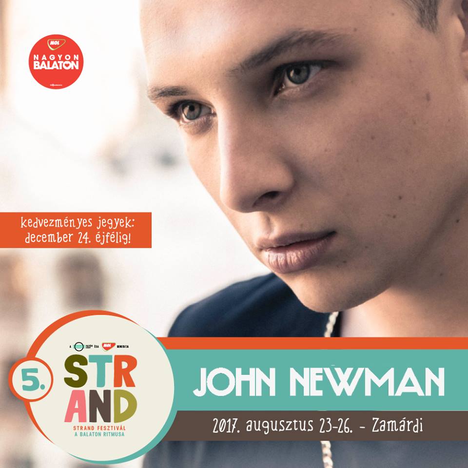 John Newman, primer nombre del Strand 2017