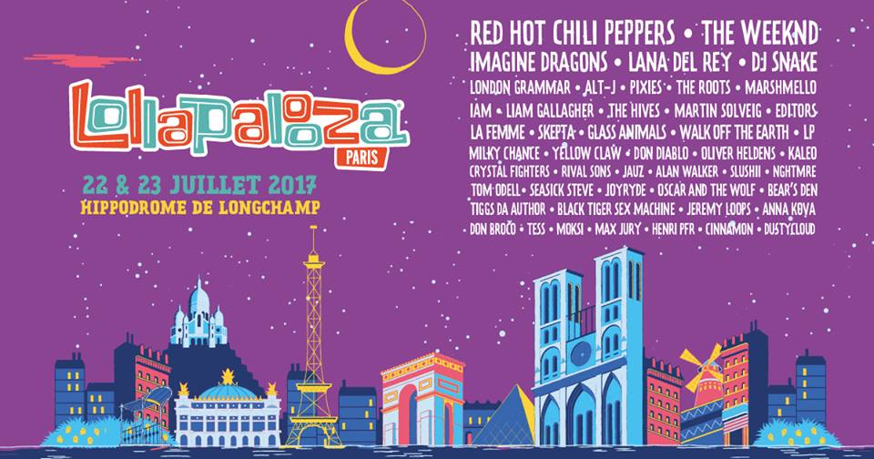 Cartel del Lollapalooza París 2017