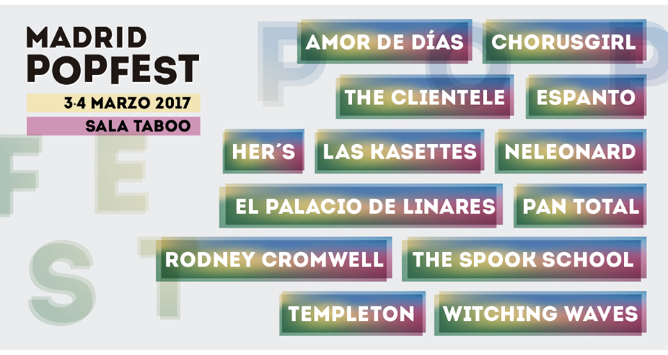 Cartel completo del Madrid popfest 2017