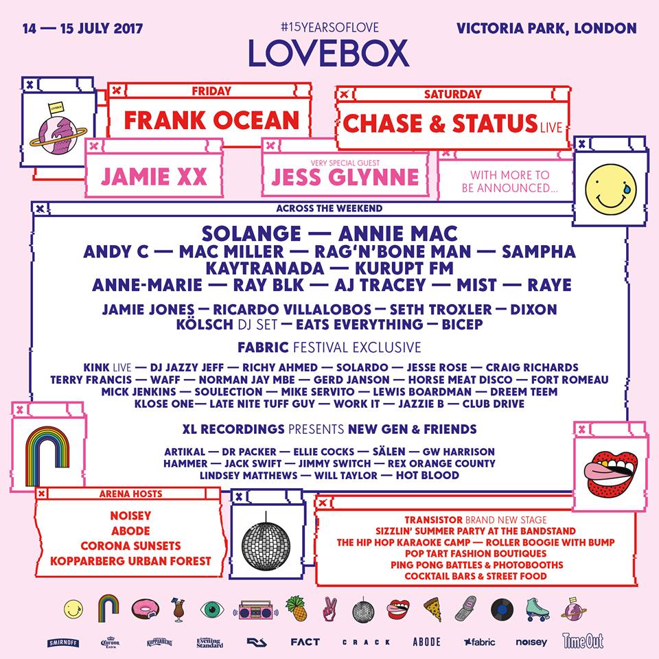 Cartel hasta el momento del Lovebox 2017