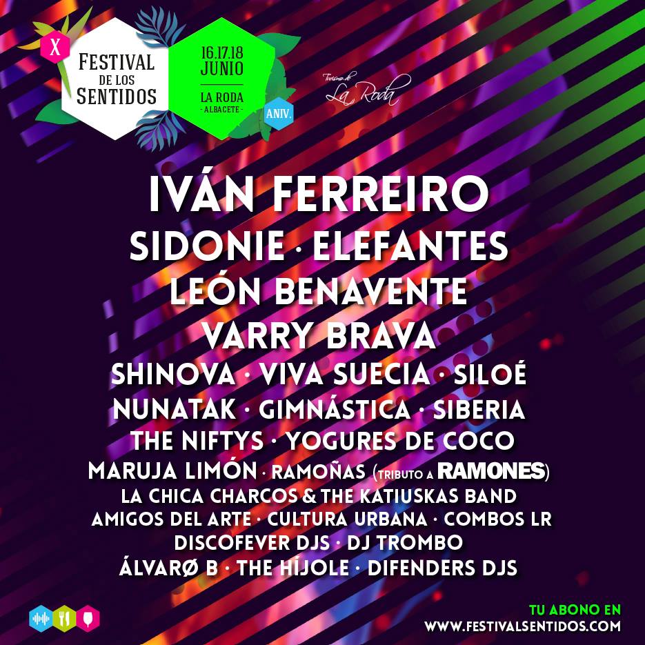 Cartel completo del Festival de los Sentidos 2017