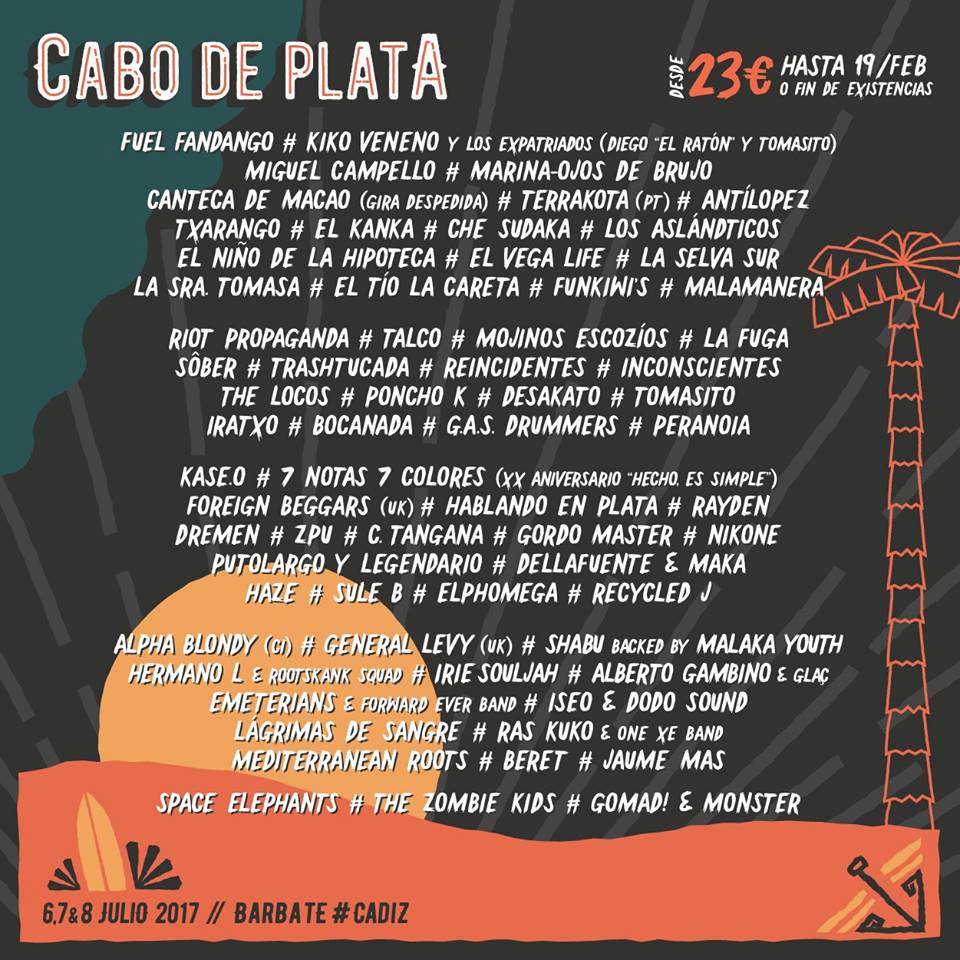 Cartel completo del Cabo de Plata 2017