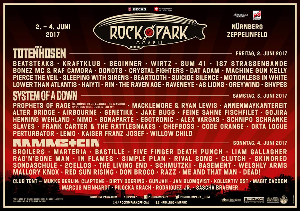 Cartel completo del Rock im Park 2017