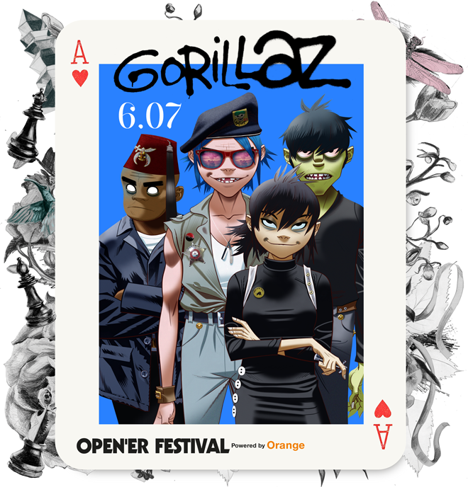 Gorillaz, al Open'er 2018