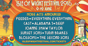 Nuevas confirmaciones del Isle of Wight 2016