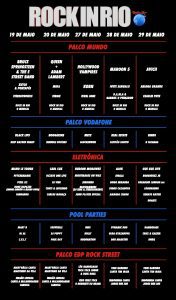 Cartel completo del Rock in Rio Lisboa 2016