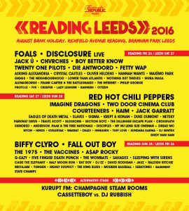 Cartel hasta el momento de Reading & Leeds 2016