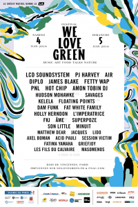 Cartel hasta el momento del We Love Green 2016