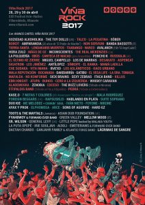 Cartel hasta el momento del Viña Rock 2017