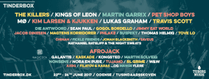 Cartel hasta el momento del Tinderbox 2017
