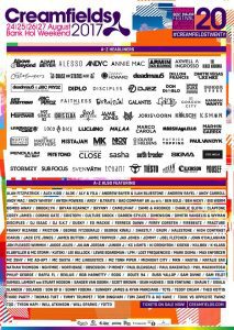 Cartel completo del Creamfields 2017