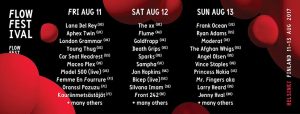 Cartel hasta el momento del Flow Festival 2017