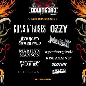 Cartel hasta el momento del Download Festival Madrid 2018