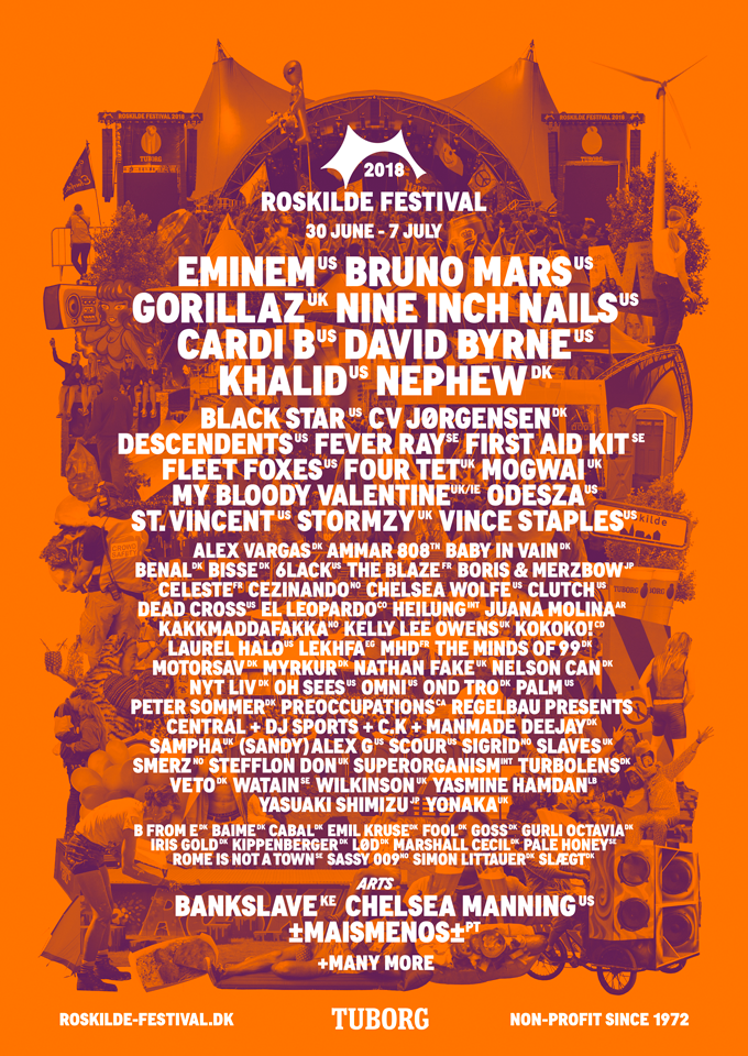 Cartel hasta el momento del Roskilde 2018