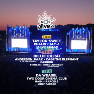 Cartel hasta el momento del NOS Alive 2020