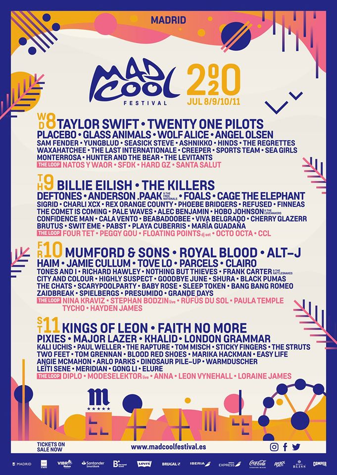 Cartel completo del Mad Cool 2020