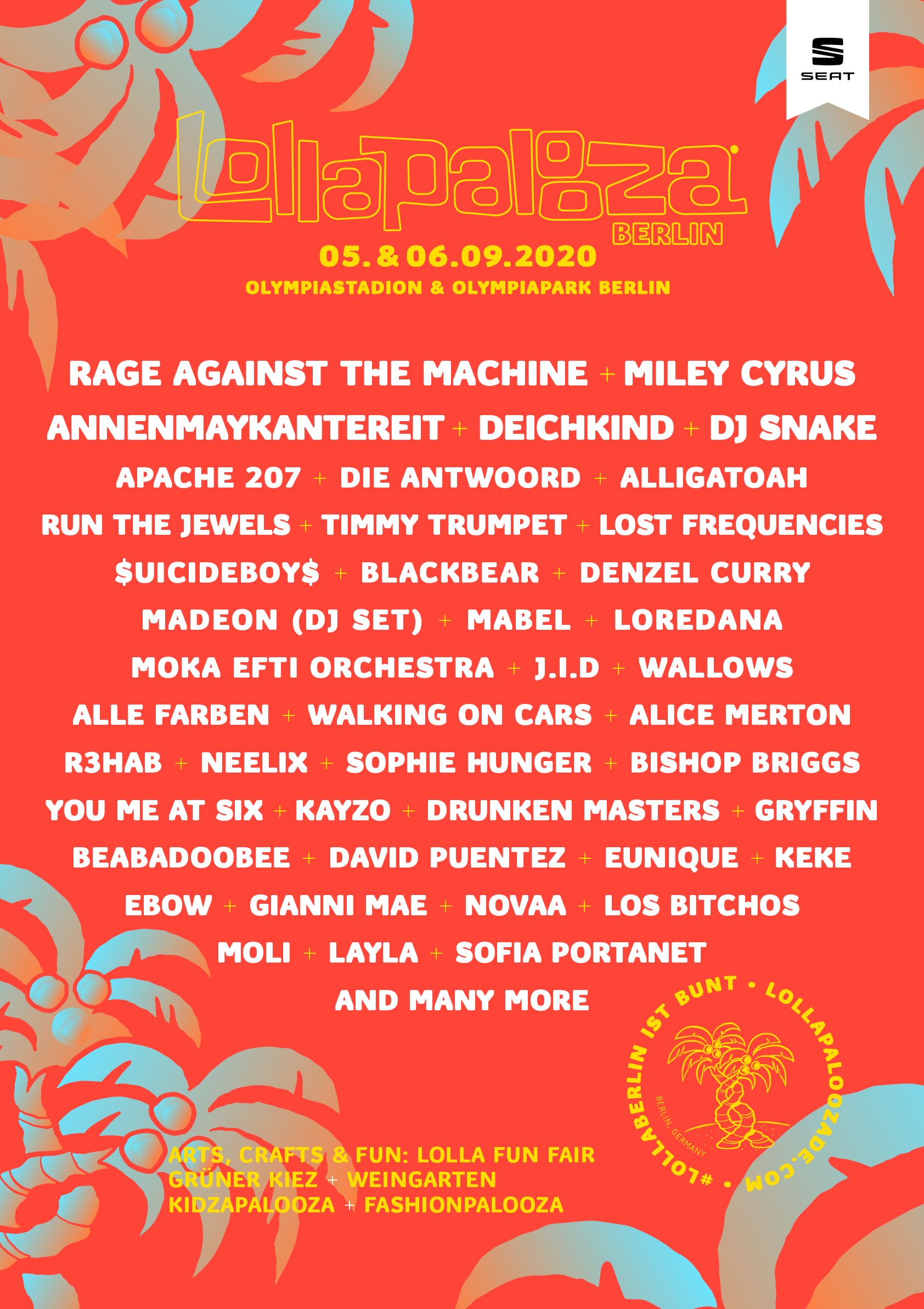 Primeras confirmaciones del Lollapalooza Berlín 2020 festis