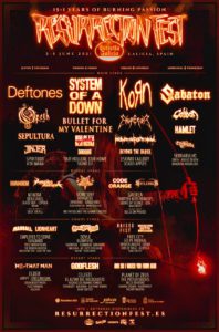 Cartel por días del Resurrection Fest 2021