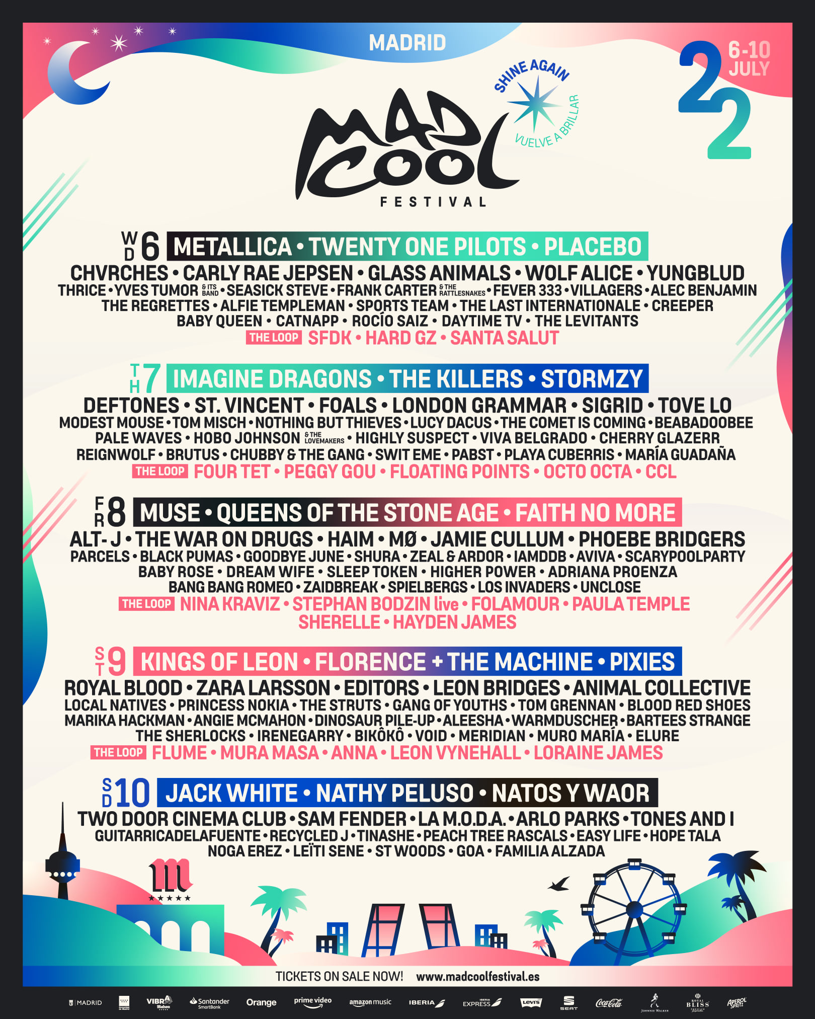 Cartel completo del Mad Cool 2022