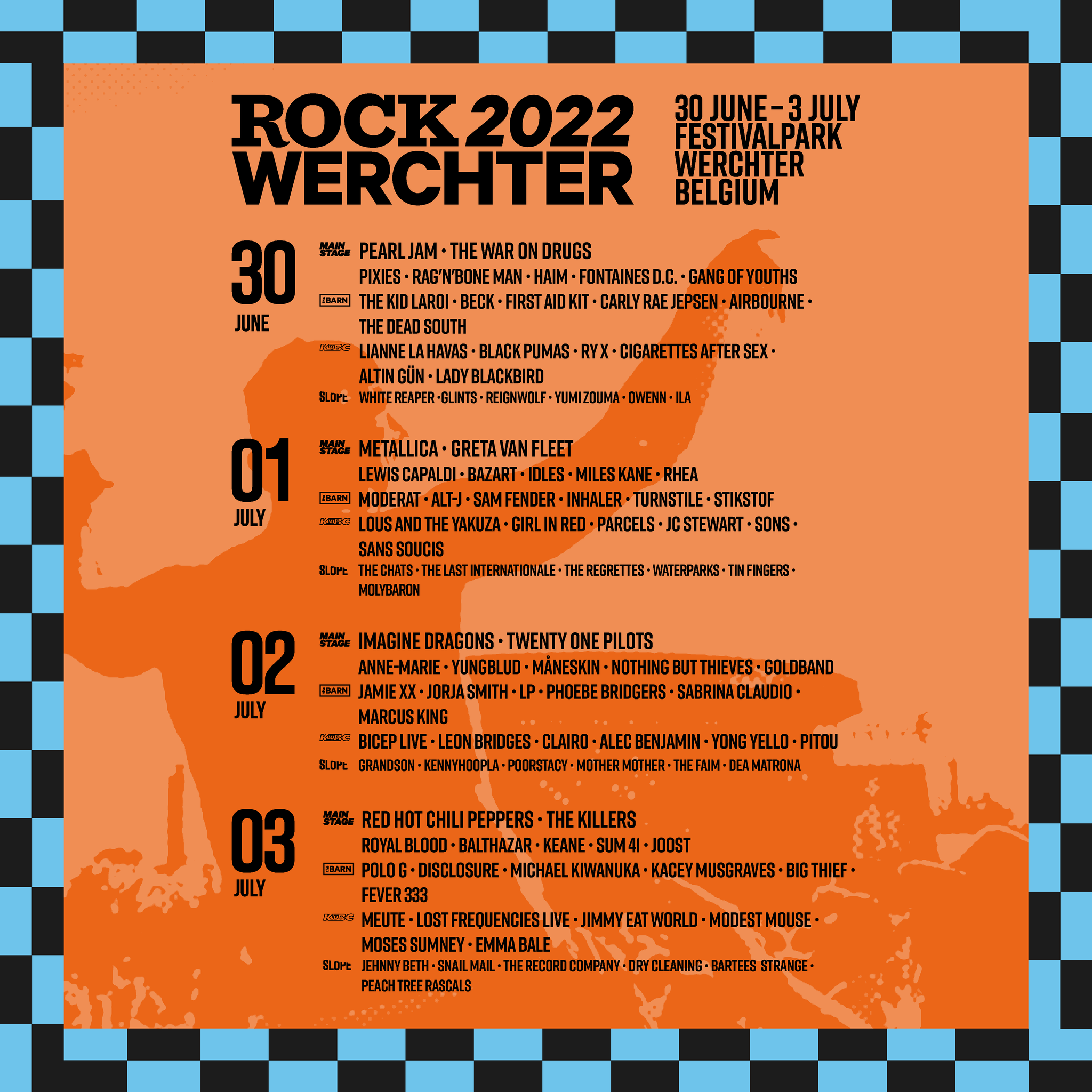 Cartel completo del Rock Werchter 2022