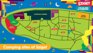 Distribución de la Isla de la Libertad para Sziget 2022