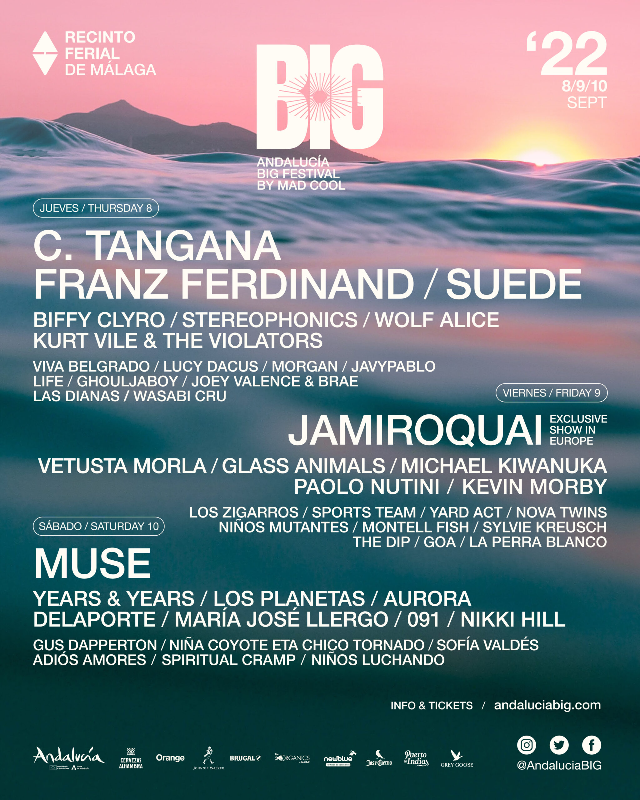 Cartel completo del Andalucía Big Festival 2022