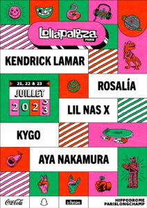 Cartel hasta el momento del Lollapalooza Paris 2023