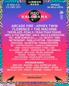 Cartel hasta el momento del MEO Kalorama 2023