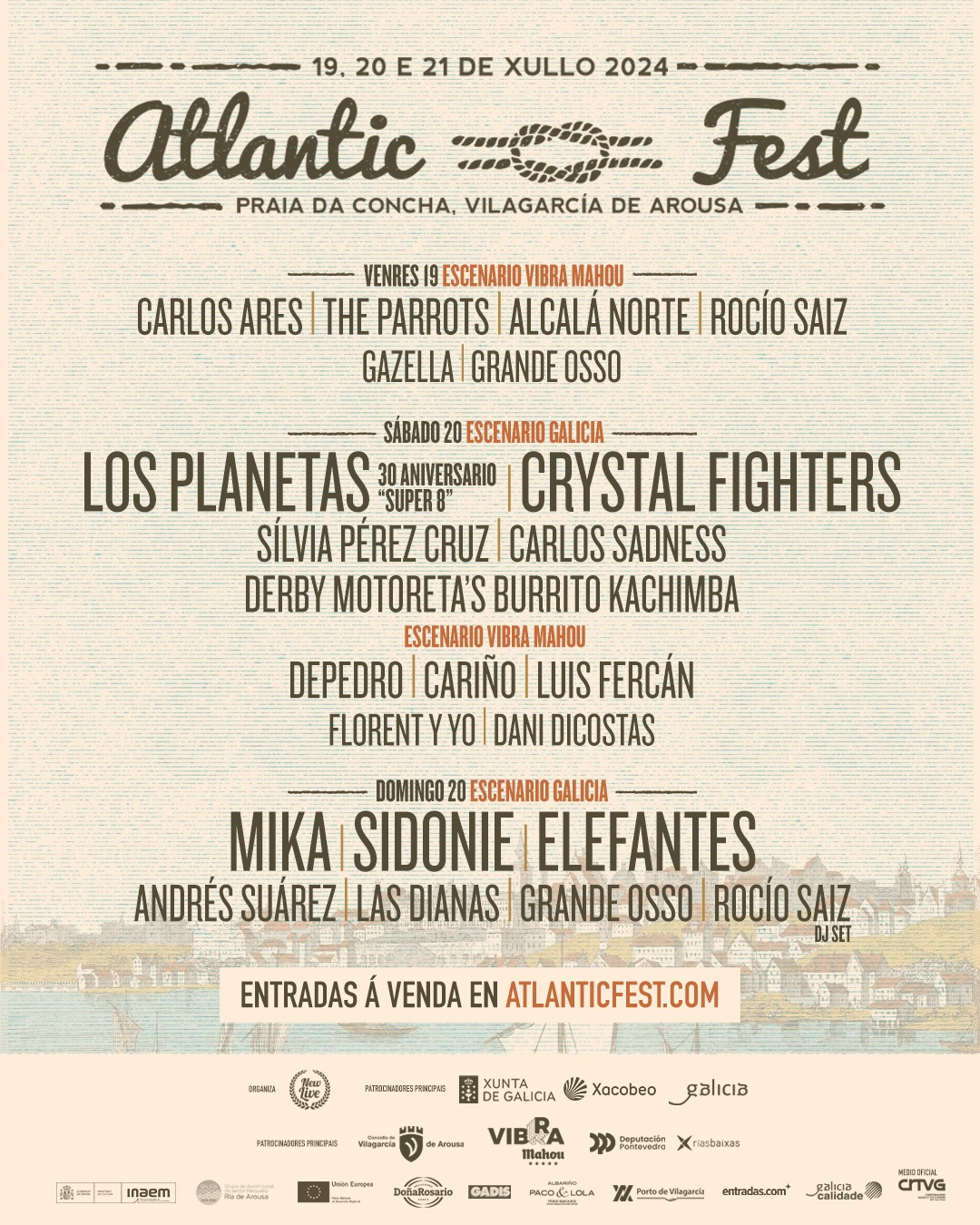 Cartel completo del Atlantic Fest 2024