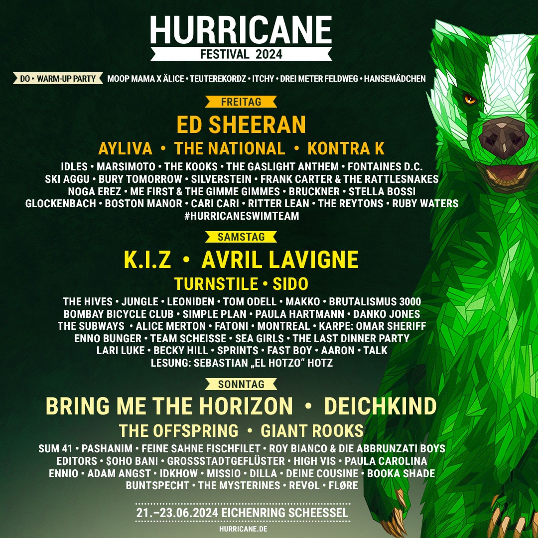 Cartel completo del Hurricane Festival 2024