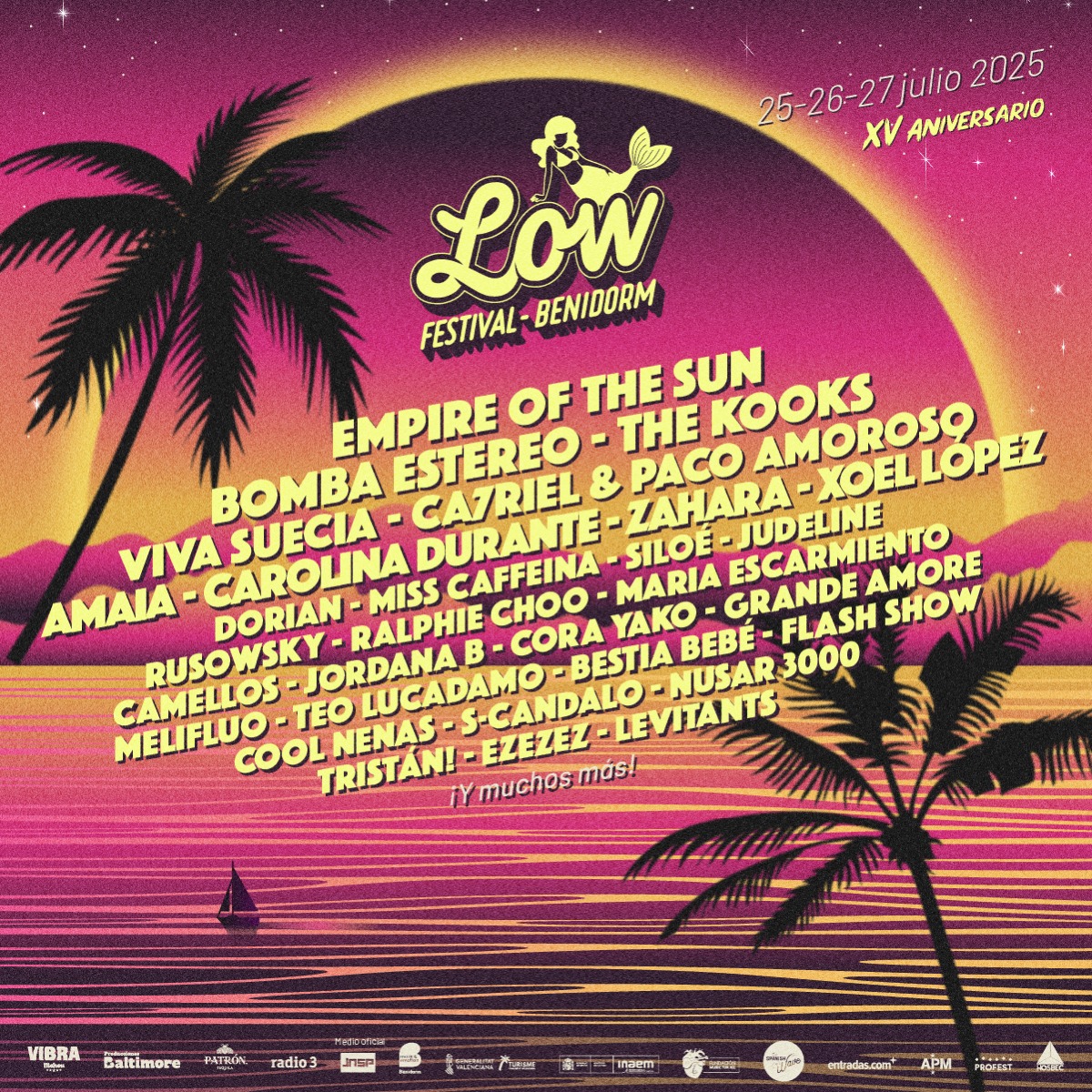 Cartel hasta el momento del Low Festival 2025