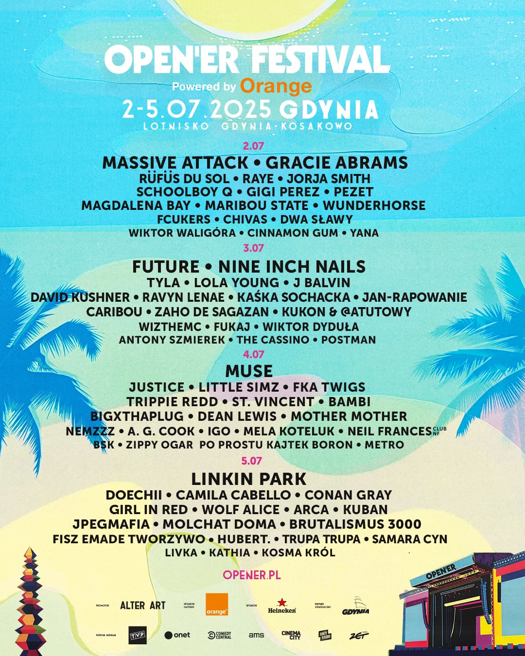 Cartel completo del Open'er 2025