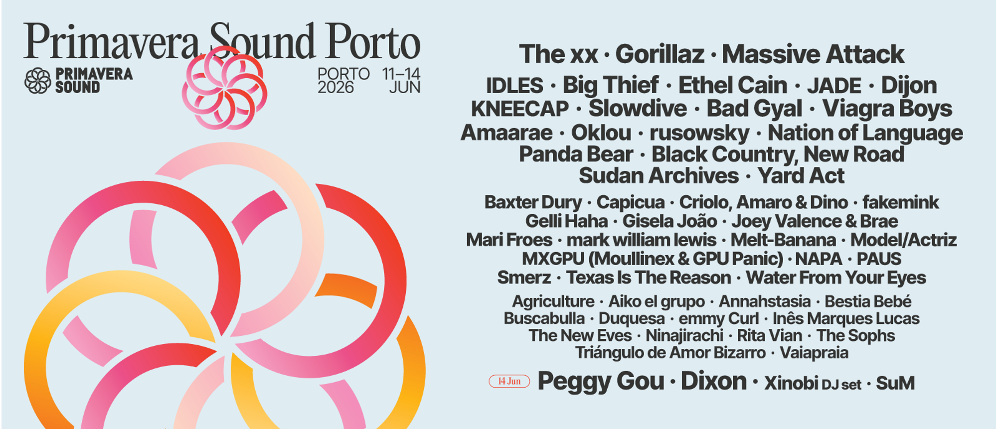 Cartel del Primavera Sound Porto 2026
