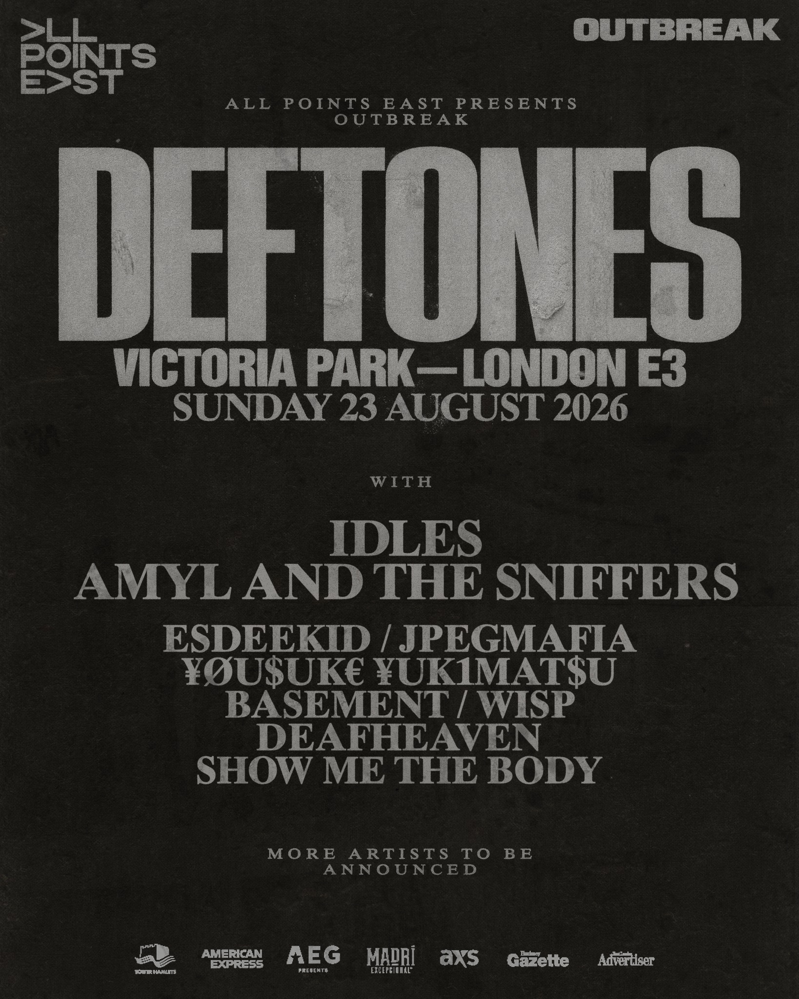 Deftones, al All Points East 2026