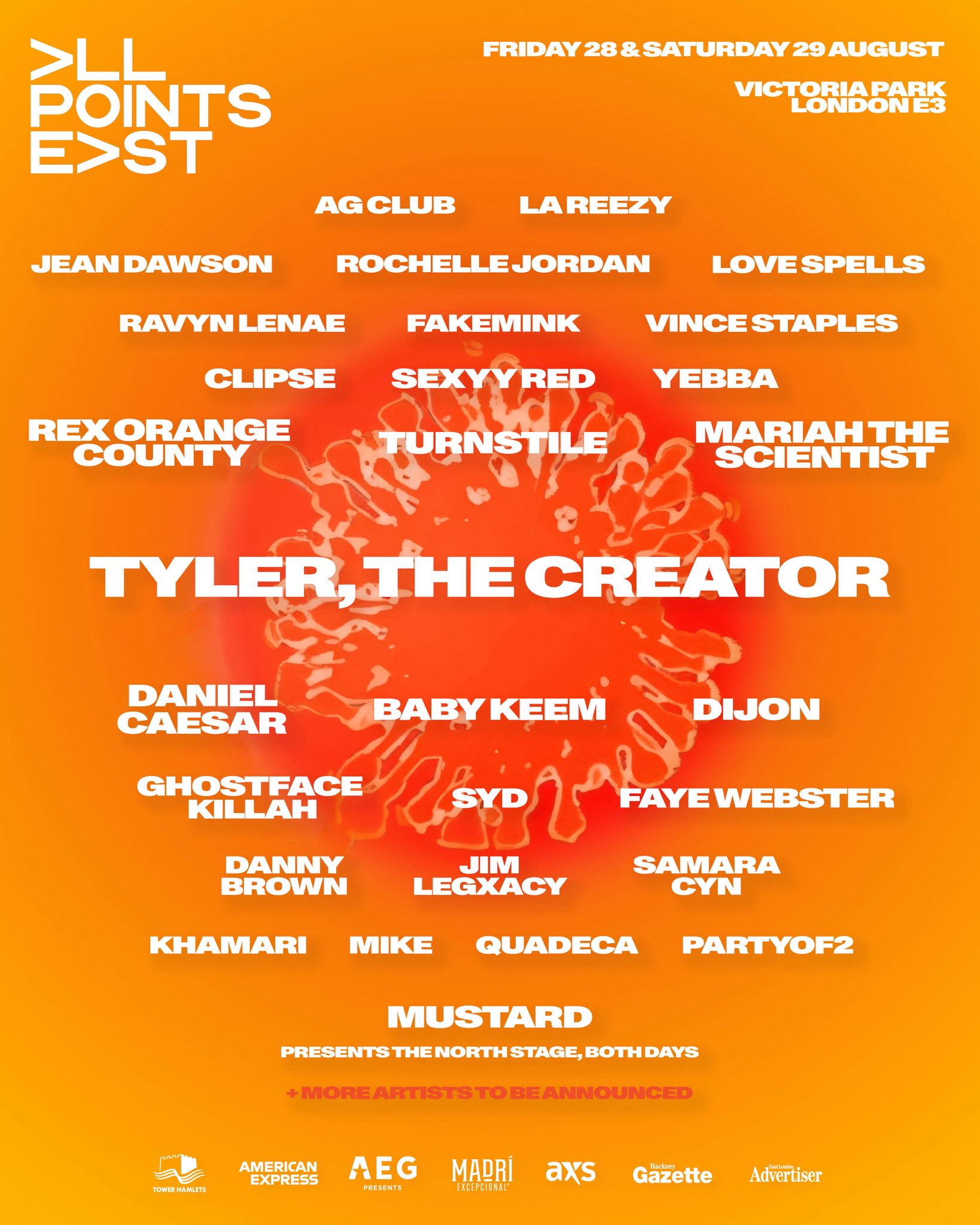 Tyler The Creator, al All Points East 2026