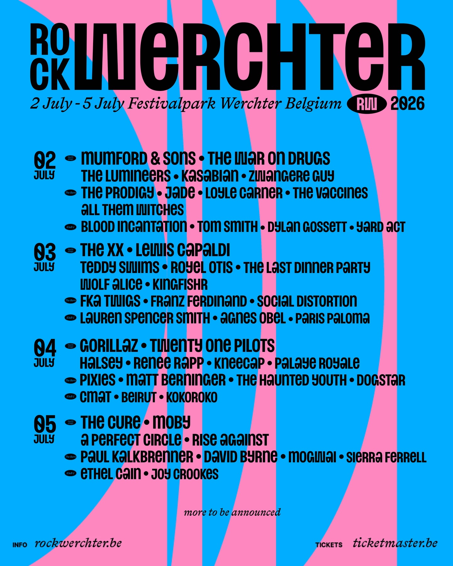 Cartel hasta el momento del Rock Werchter 2026