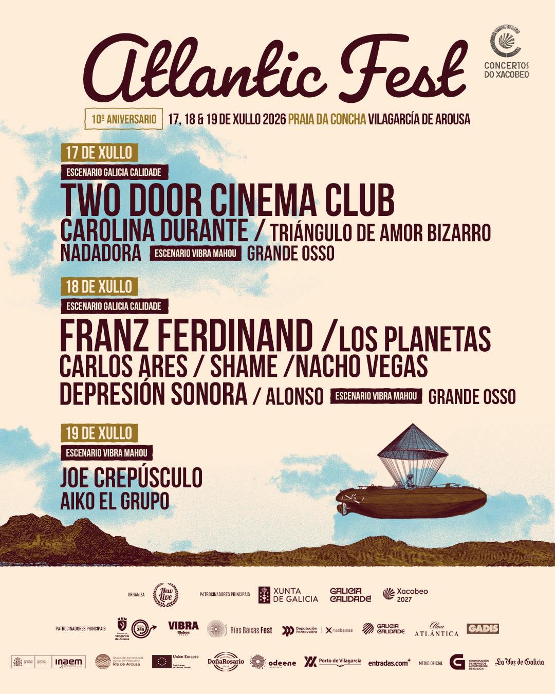 Cartel completo del Atlantic Fest 2026