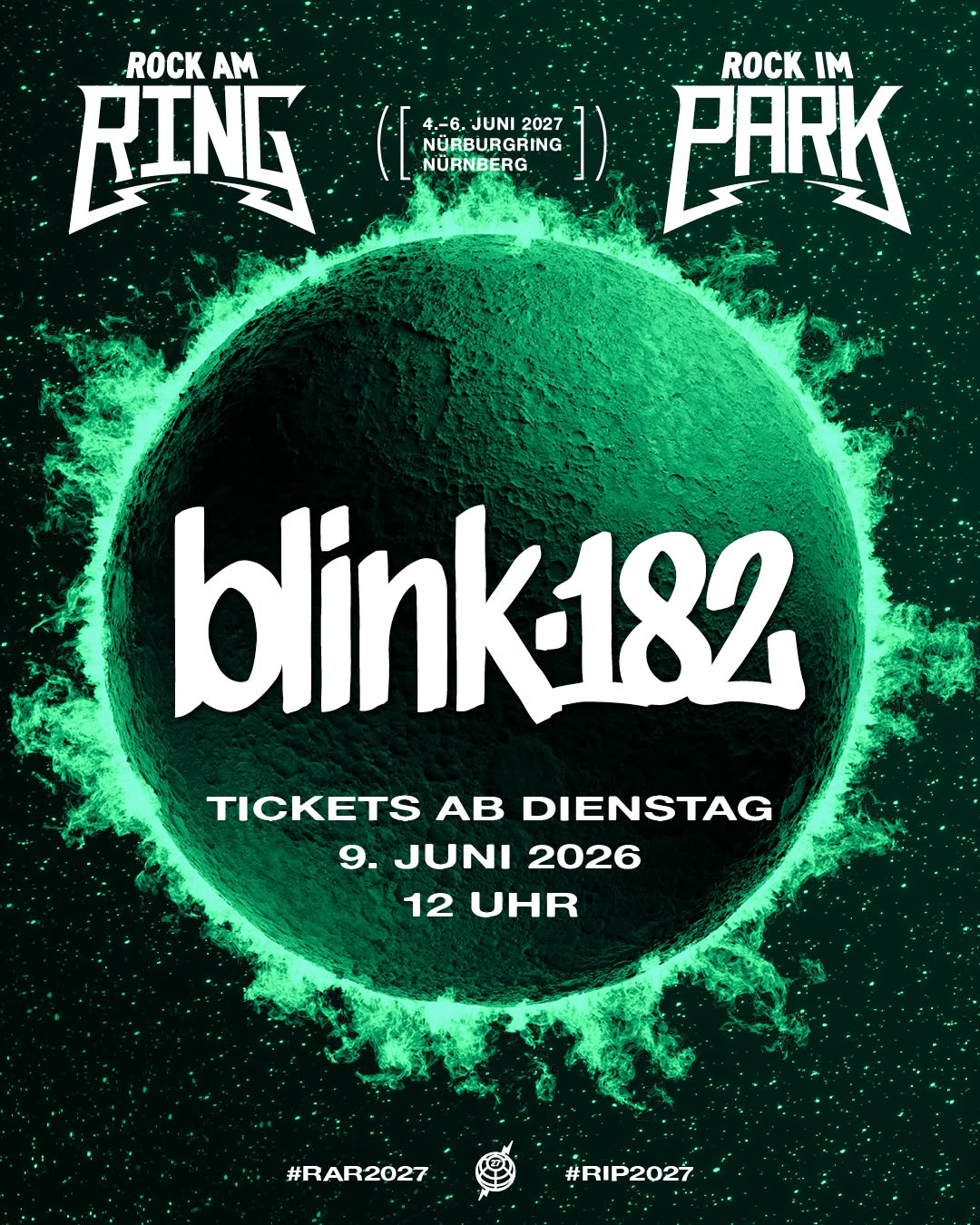 blink-182, al Rock am Ring 2027 y al Rock im Park 2027
