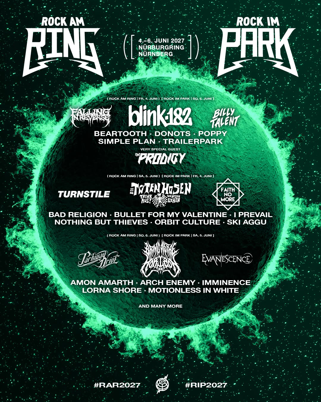 Nuevas confirmaciones de Rock am Ring y Rock im Park 2027