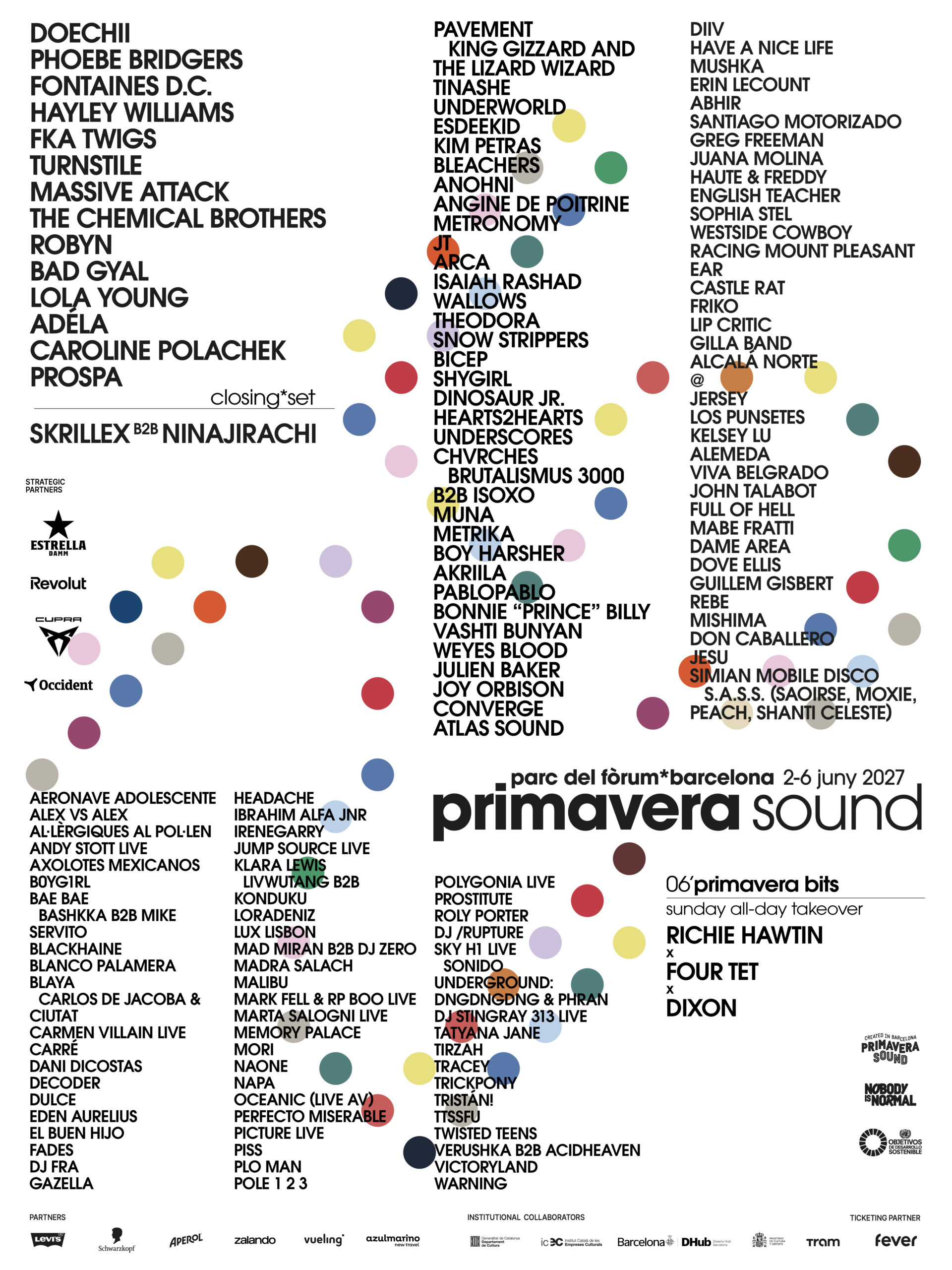 Cartel del Primavera Sound 2027